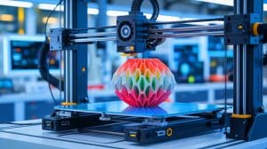 Illustration von der innovativen Vorhersage der Materialfestigkeit in der additiven Fertigung.