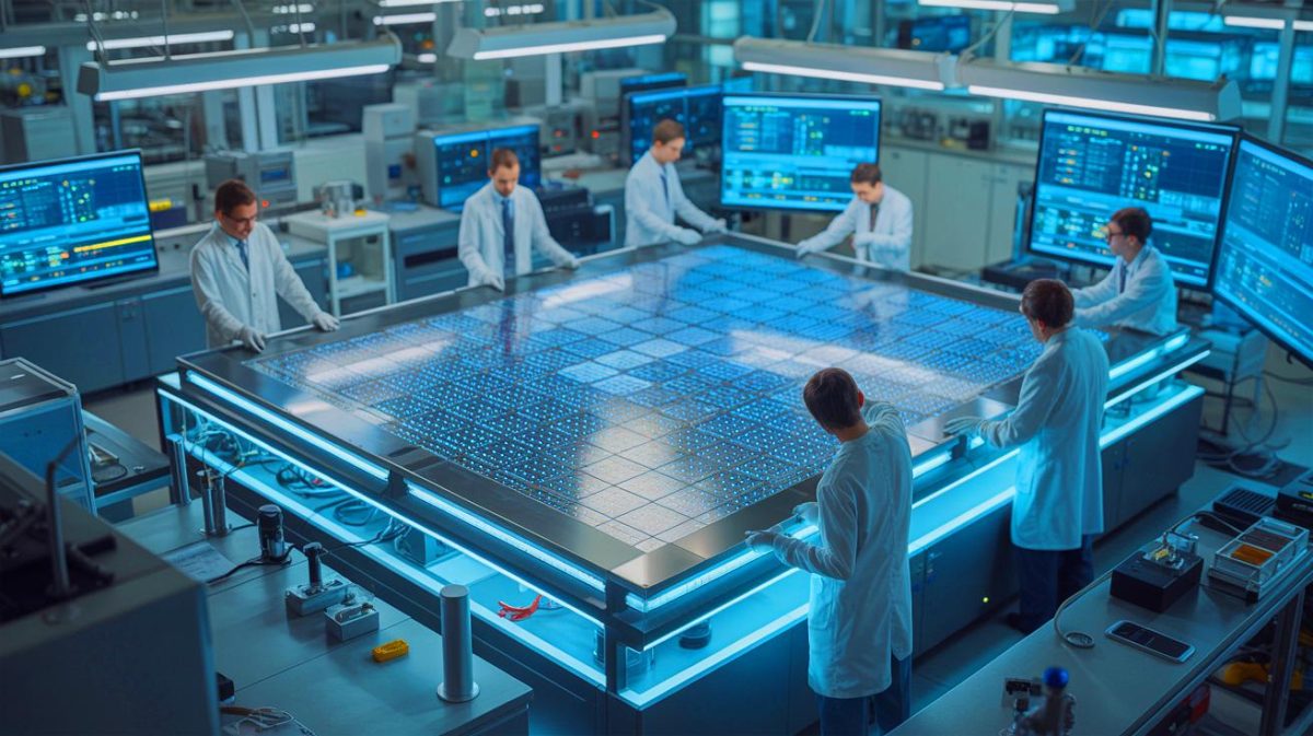„Der neue 2D InSe-Wunderchip schockiert die Technik-Welt: Silizium ist ab sofort Geschichte“ Experten verblüfft über gigantische Leistungssteigerung Illustration von der Herstellung eines zweidimensionalen Indiumselenid-Chips zur Verbesserung der Halbleitertechnologie.