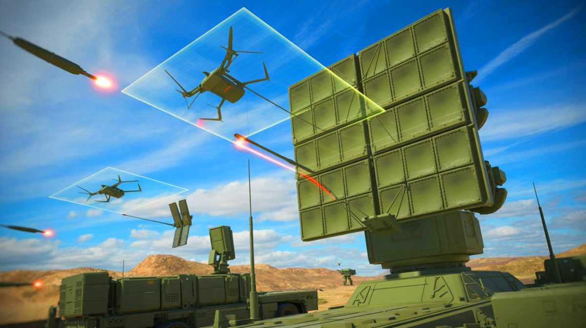 Illustration von der Abwehr moderner Bedrohungen durch das LTAMDS-Radar.