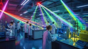 Illustration von verschränktem Licht zur Reduzierung von Messungen in quantenmechanischen Systemen.