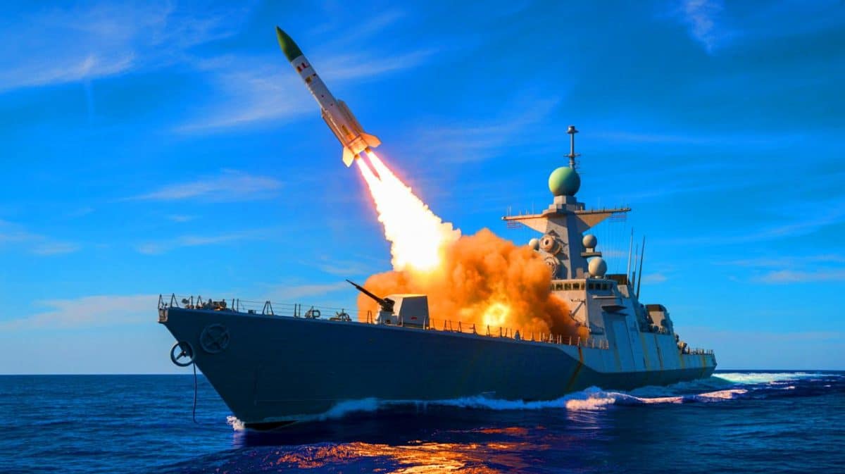 „Es ist schlimmer als gedacht“: Deutsche Marine testet neue Rakete, die Ihre Sicherheit gefährden könnte (direkt vor Ihrer Haustür) Illustration von der erfolgreichen Erprobung des navalisierten IRIS-T SLM Luftverteidigungssystems auf der Fregatte Baden-Württemberg.